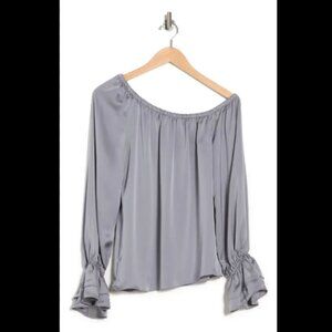 Ramy Brook Murphy Off-the-Shoulder Satin Top